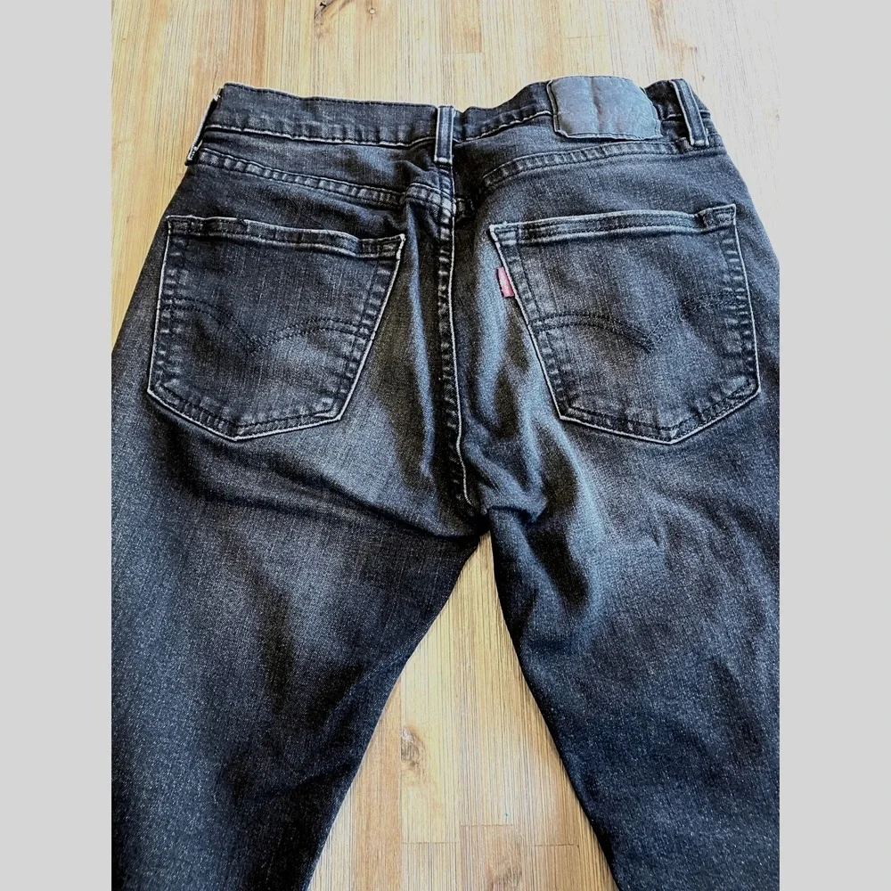 Levi's 511 Slim Fit 5 Pocket Black Denim Jean Mens Size 31‎ x 30